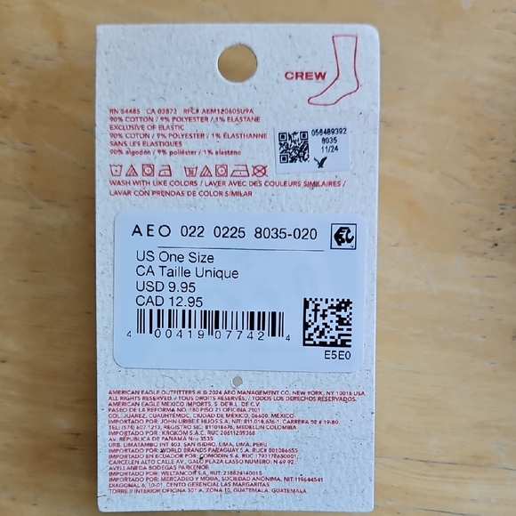 American Eagle Outfitters Gray Snoopy Crew Socks - Picture 6 of 10